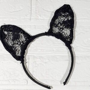 Ariana Grande Concert Merch Black Lace Cat Ear Headband